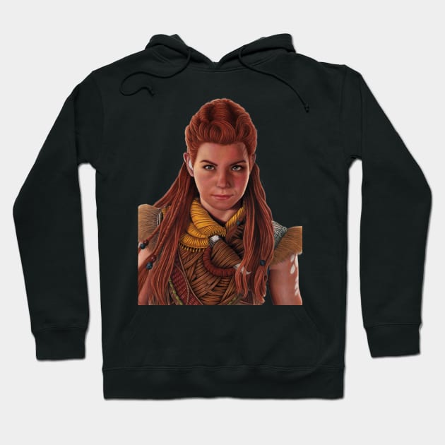 Aloy - Horizon Forbidden West Hoodie by David Dias Art 